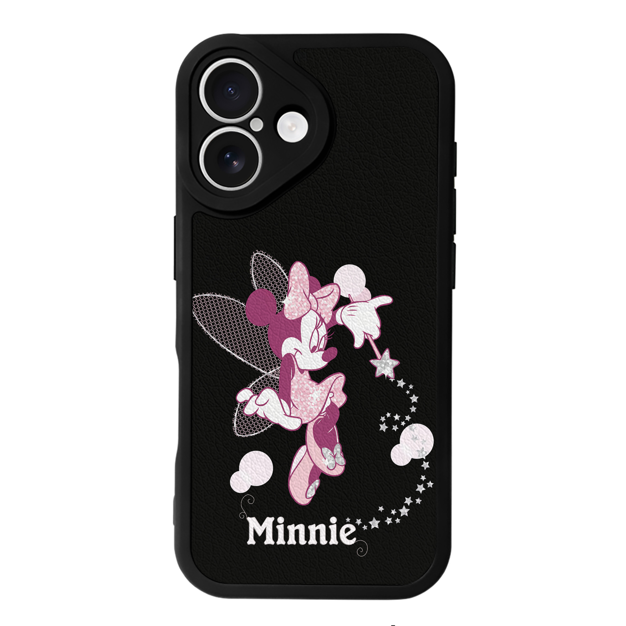（画像用） ミッキーマウス Mickey Mouse 【iPhone 16シリーズ対応】シリコンスマホケース（レザー調） 材質：シリコン